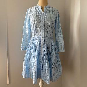 Michael Kors light blue eyelet lace dress